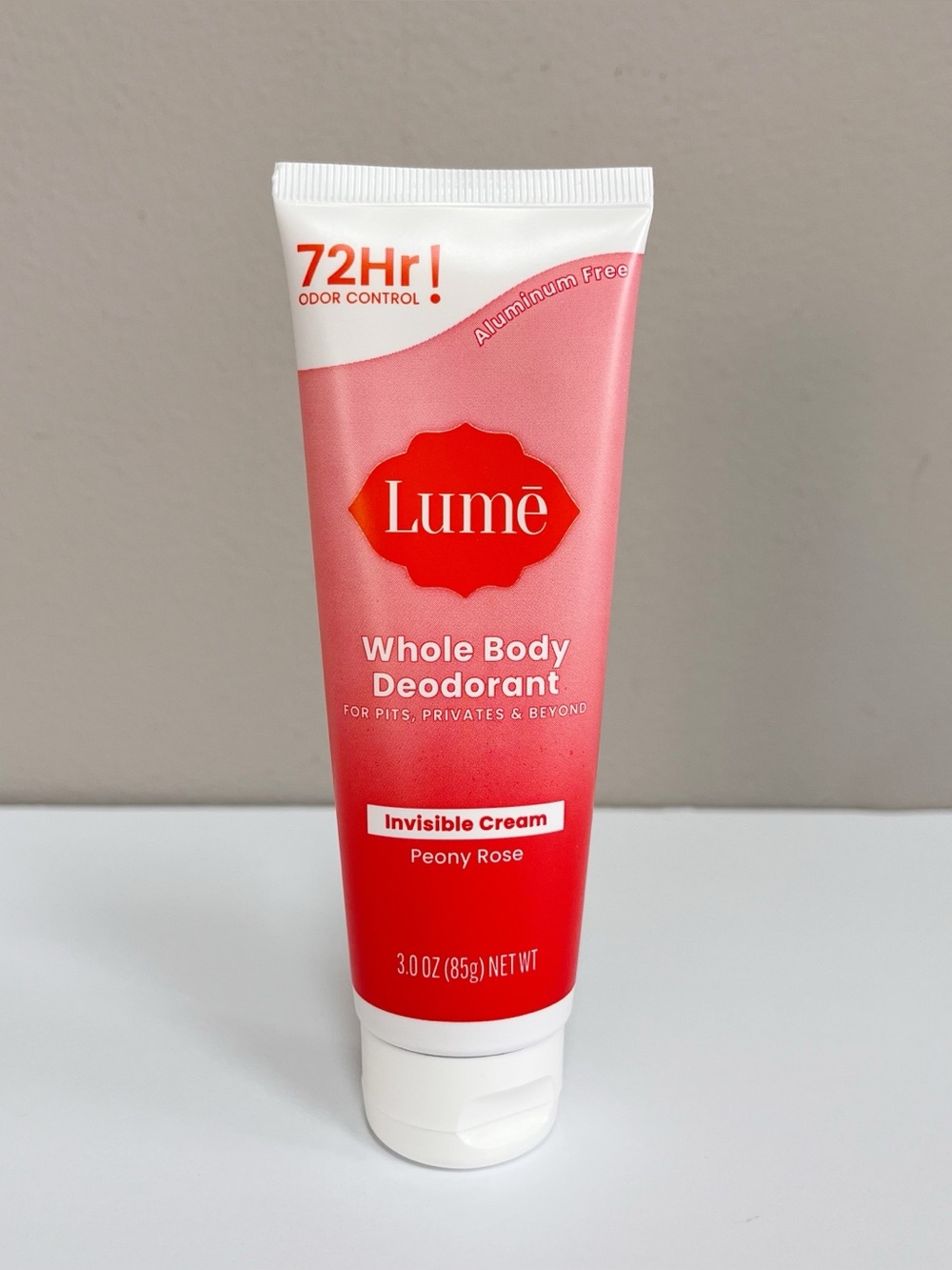 NEW Lume Whole Body Deodorant Invisible Cream Peony Rose Aluminum Free